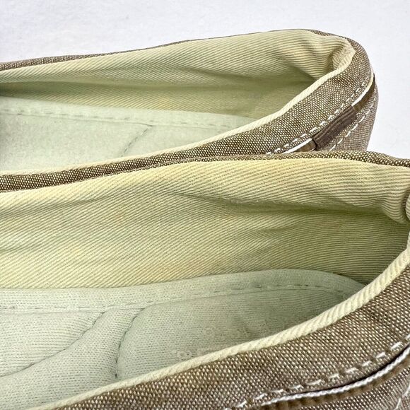Keds Ortholite Slip-On Glimmer Khaki Boat Shoes Loafers Sz 6M Nautical - Picture 10 of 16